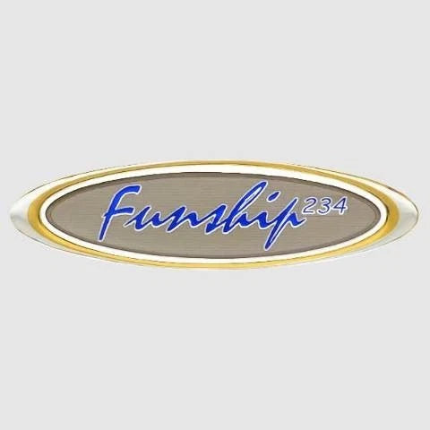 Four Winns Boat Decal 055-2663 - Funship 234 Gray Blue Gold