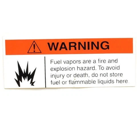 Lund Boat Warning Decal 1821183 - Fuel Vapor Sticker