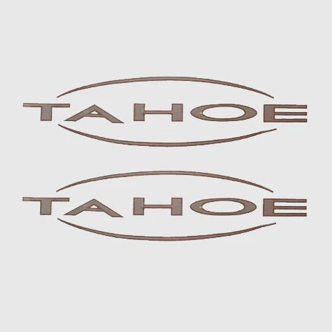Tahoe Boat Decals 49315 - Silver Logo Stickers (pair)