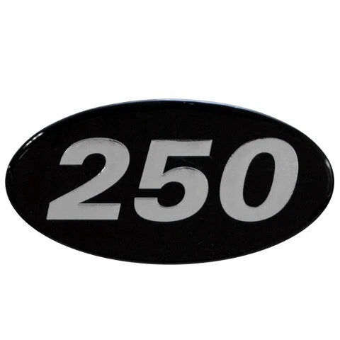 Rinker Boat Raised Decal - 250 Silver Black Sticker