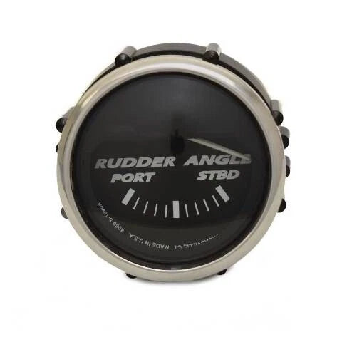 Faria Boat Rudder Angle Gauge GP7540A - Euro SS Black 2 Inch