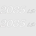 Crestliner Boat Decals - 2085 LSi 11 3/4 Inch Silver Vinyl (pair)