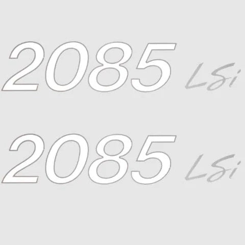 Crestliner Boat Decals - 2085 LSi 11 3/4 Inch Silver Vinyl (pair)