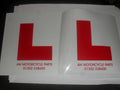 2x L Plates for Motorcycles Scooter (1 Hard Tie on & 1 Stick On)