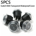 For TOGGLE Switch Waterproof Cover 10A 12V 5pcs/Set Black Boat Button for MINI