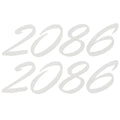 Palm Beach Boat Decal - 2086 White 10 1/8 X 3 Inch (pair)