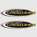 Crestliner Boat Decal 4621-DCL1570 - Grey Team Crestliner (pair)