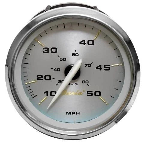 Faria Boat Speedometer Gauge SE9843A - Kronos Silver 3 3/8 Inch