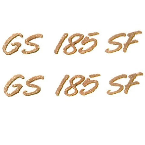 Glastron Boat Logo Decals 0572165 - GS 185 SF Gold Stickers (pair)