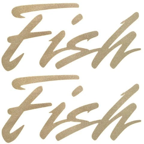 Premier Boat Decal Stickers 30000402 - Fish Gold Emblems (pair)