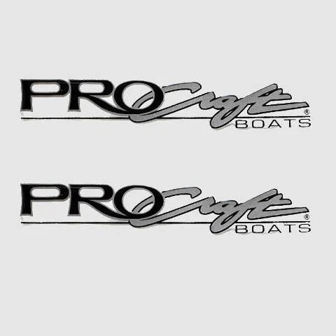 TRACKER 134517 PROCRAFT 4 in FOAM BOAT DECAL PAIR