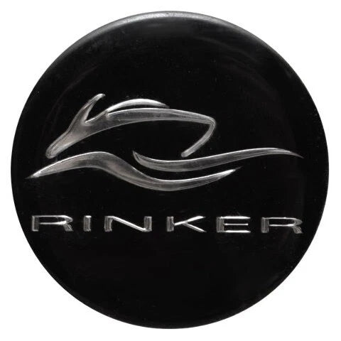 Rinker Boat Badge Decal - Logo Sticker Black 1 5/8 Inch