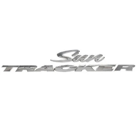 Sun Tracker Pontoon Boat Raised Decal 161758 - Chrome Logo Sticker