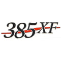 Stratos Boat Model Decal 7D083 - 385 XF Black - Red 10 3/4 X 3 Inch