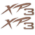 Lund Boat Decals 161882 - XP3 Cocoa Brown - White 7 Inch (set of 2)