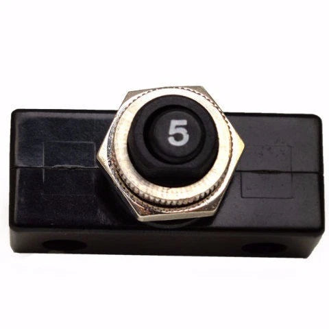 Carling Technologies Boat Push Button Breaker - 5 Amp Black Plastic