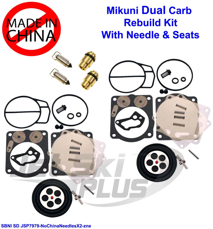 Dual SeaDoo Mikuni Super BNI SBNI Carb Carburetor Rebuild Kit 947 951 XP & Ltd