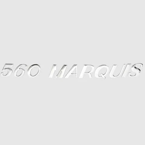 Marquis Boat 560 Decal 8150583 - Silver Plastic Foam Filled