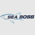 Sea Boss Boat Shark Logo Decal - Blue Graphic Sticker