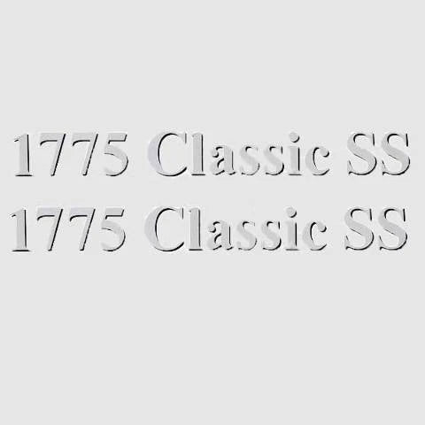 Lund Boat Emblem Decal Stickers - 1775 Classic SS Gray (pair)
