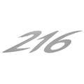 Rinker Boat Emblem Decal Sticker - Captiva 216 Silver