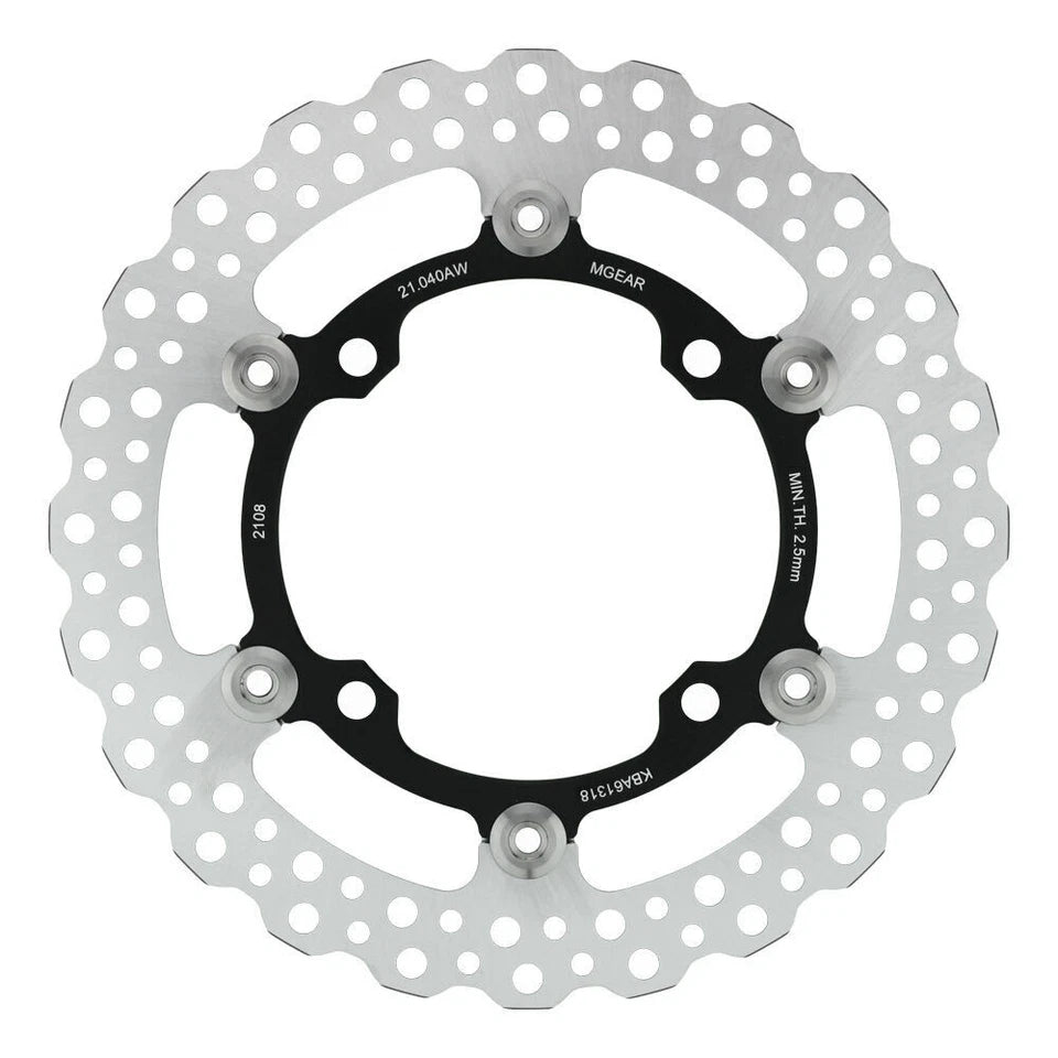MG Front Left Brake Disc for Kawasaki KLX 450 R 2018-2019 (21-040-AW-BK)
