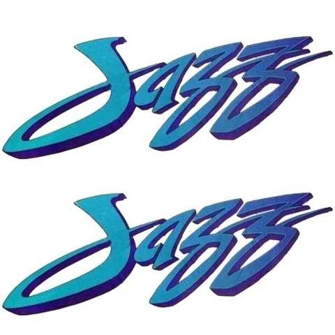Bayliner Boat Decals - Jazz 46 1/2 X 12 5/8 Inch Blue Teal (pair)