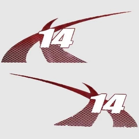 MasterCraft Boat Decals 7501415 - X14 Pro Tour Red (set of 2)