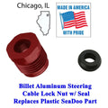 SeaDoo Billet Steering Cable Lock Nut with Seal GTX RXP RXT GTI GTS XP 277001729