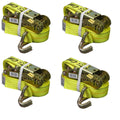 4 Ratchet Straps Flatbed Truck Trailer Cargo Tie Down Farm Binder 2" X 27