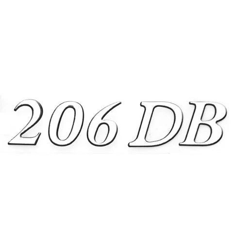 Glastron Boat Emblem Decal Sticker 145448 - Raised 206 DB Silver