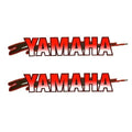 Yamaha Boat Decal - 16 1/8 X 2 3/4 Inch Red White Silver (pair)
