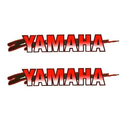 Yamaha Boat Decal - 16 1/8 X 2 3/4 Inch Red White Silver (pair)