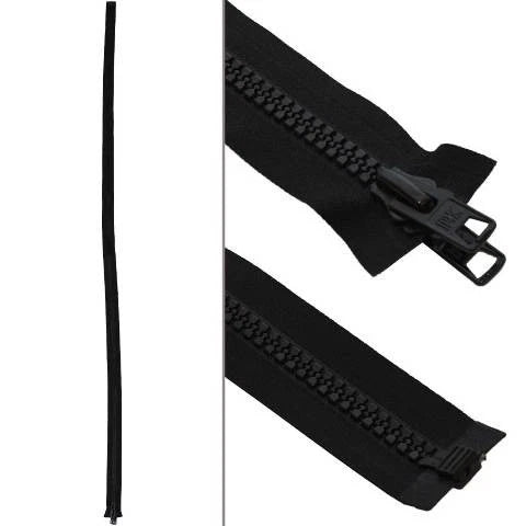 Paskal Boat Double Slide Zipper ZBLX-74MD - #10 Black 74 Inch Nylon