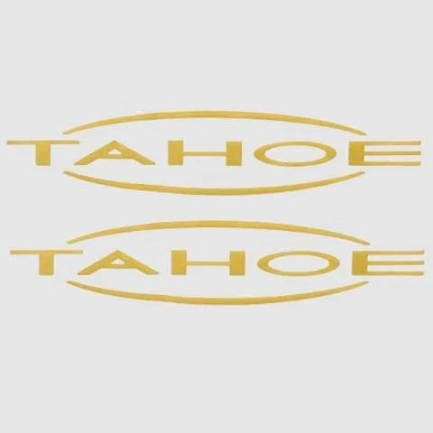 Tracker Boat Emblem Decal Stickers - Tahoe Gold Foam Filled (pair)