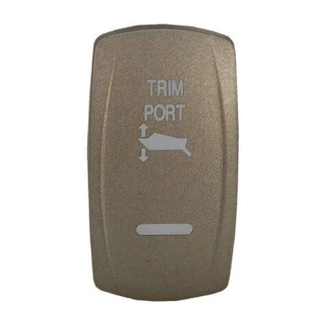Carling Boat Rocker Switch Actuator - Trim Port Lighted Pewter