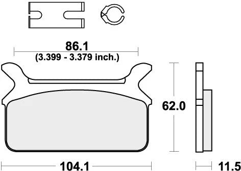 SBS Brake Pads Rear for HARLEY DAVIDSON FLHS 1340 Electra Glide Sport 1990