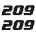 Sea Fox Boat Decal 152292-01 - 209 CC Black Silver (set of 2)