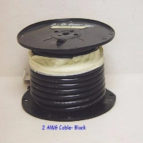 Boat Wire Cable - 2 AWG Black 600 V (foot)