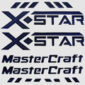 MasterCraft Boat Raised Decals 7501594 - X Star Navy Blue (kit)