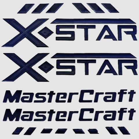 MasterCraft Boat Raised Decals 7501594 - X Star Navy Blue (kit)