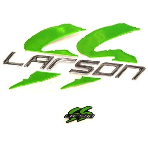 Larson Boat Decals 8634-1503-GRAP HLR-28 - All American SS Green - Silver