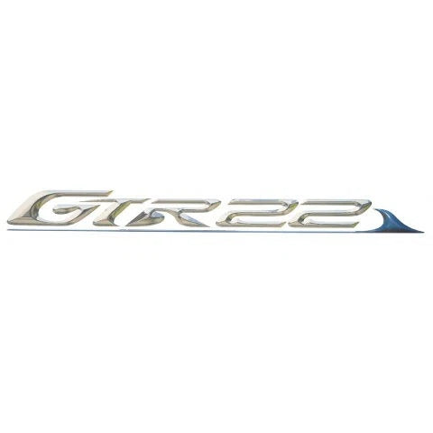 Gekko Boat Raised Emblem Decal - GTR22 Silver Sticker