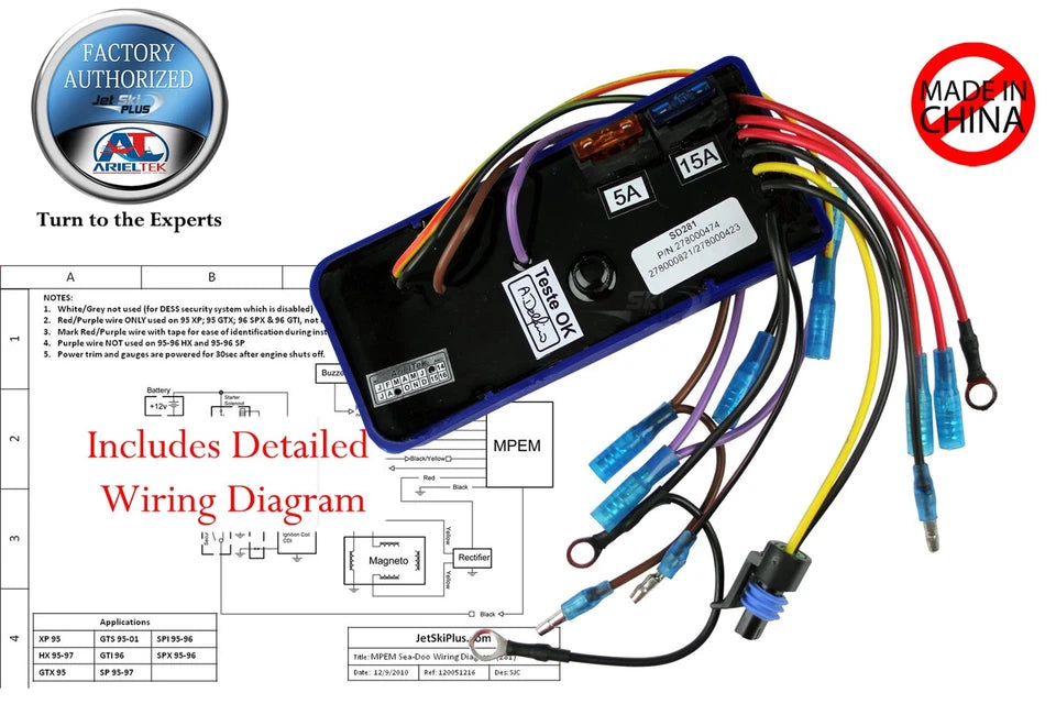SeaDoo GTS GTX HX SP SPI SPX XP 580 720 Electronics CDI MPEM Module Box Computer