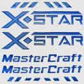 MasterCraft Boat Raised Decals 7501599 - X Star Mediterranean Blue (kit)