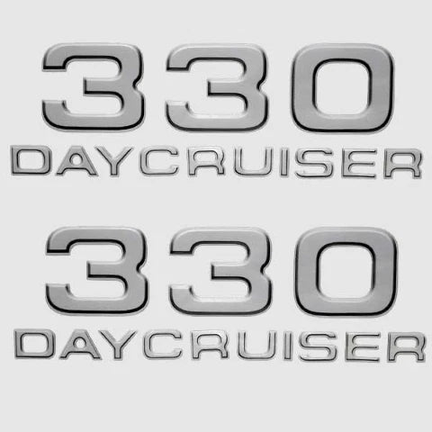 Larson Boat Raised Decal 139837-01 - 330 Daycruiser Silver (pair)