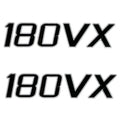 Kenner Boat Decal Stickers 130106 - 180 VX Black Silver (pair)