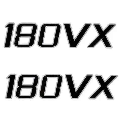 Kenner Boat Decal Stickers 130106 - 180 VX Black Silver (pair)