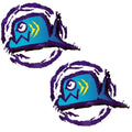 Bayliner Boat Graphic Decal Stickers - Jazz Dark Purple (pair)