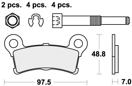 SBS Brake Pads Rear for HARLEY HD FLHTCUTG 1690 Tri Glide Ultra Classic 2009-13